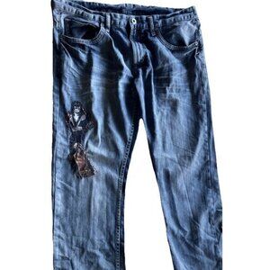 Vintage Buffalo David Bitton Denim Jeans Men’s 36 Blue KISS Band Stitched Y2K